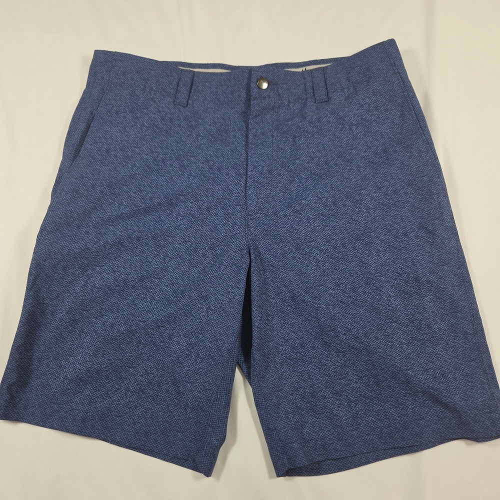 Callaway Golf Shorts Mens 34 Blue Textured Performance Stretch Flat Front 9.5 In